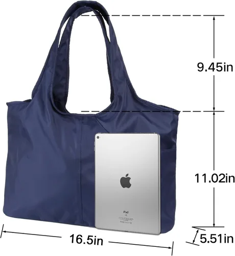 Vista 4 de ZOOEASS - Bolso grande de hombro para mujer, impermeable, multifunción, de nailon, para viaje