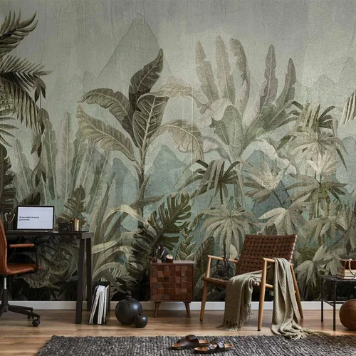 Vista 6 de artgeist Mural de pared Hojas 154 x 110 pulgadas - Papel tapiz autoadhesivo XXL para despegar y pegar, extraíble, gran adhesivo, decoración de #19