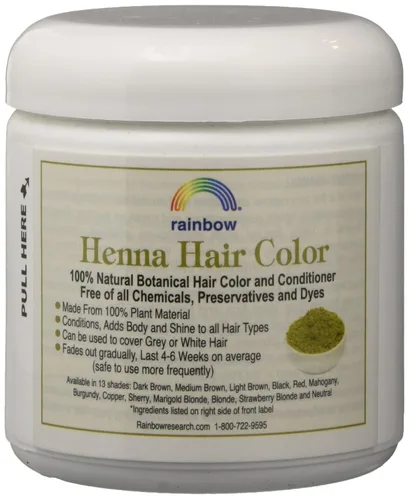 Vista 2 de Rainbow Henna - Tinte para el cabello castaño oscuro persa, 4 onzas, (paquete de 2)