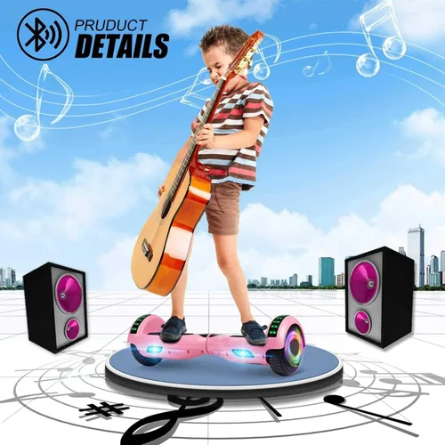 Vista 7 de CBD Hoverboard, 6.5" All-Terrain Scooter with Bluetooth Speaker LED Lights