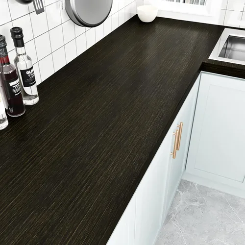 Vista 11 de Wallercity Deed - Papel de contacto de grano de madera marrón para encimeras, papel tapiz de madera para despegar y pegar para baño, cocina, vinilo