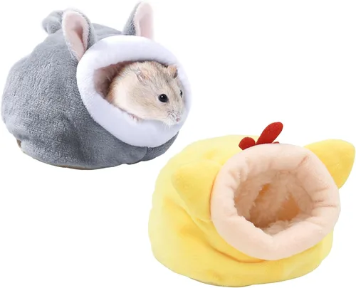 Vista 11 de Cama de conejillo de indias, acogedoras casas de conejos y escondites de conejos, ropa de cama lavable de forro polar para dormir, casa cálida