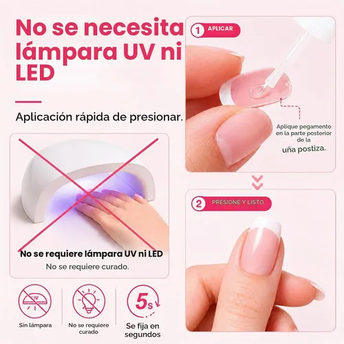 Vista 2 de Beetles - Pegamento de uñas a presión de secado rápido, 0.3 fl oz