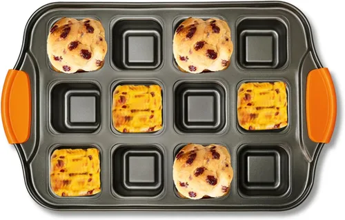 Vista 15 de Mini moldes para hornear – Sartenes antiadherentes para hornear pasteles caseros, molde de acero al carbono para pan de plátano, pastel de carne