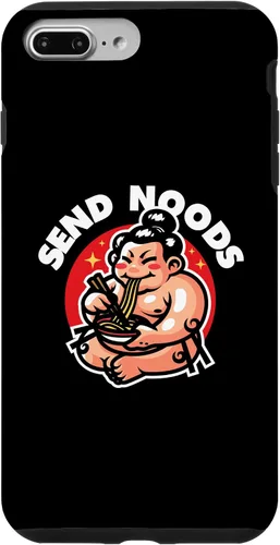 Vista 12 de iPhone 16 Funny Send Noods Sumotori Eating Noodle Japan Sumo Case
