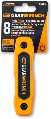 Vista 3 de GEARWRENCH 83506 Juego de llaves hexagonales plegables métricas de 8 piezas