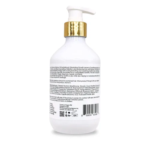 Vista 2 de By Natures Aceite de batana hidratante y estimulante del crecimiento, acondicionador sin enjuague, 12 onzas líquidas, infundido con biotina