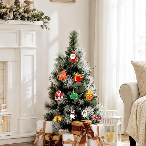 Vista 8 de kockuu Mini adornos navideños para decoración de árboles, manualidades