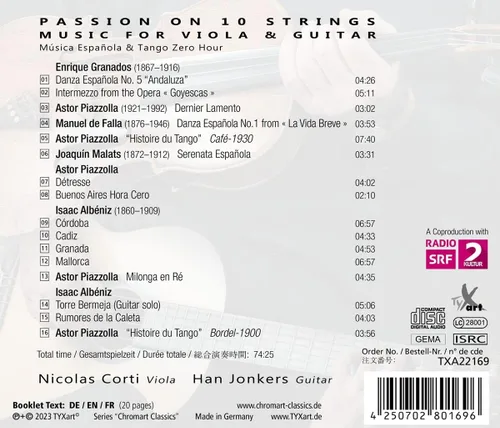 Vista 2 de Passion on 10 Strings - Music for Viola & Guitar - Musica Espanola