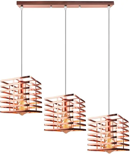 Vista 10 de Vintage Industrial Style Adjustable Hanging Light Fixture for Café, Loft, Conference Room, Hotel - Elegant Metal Cage Design(D1)