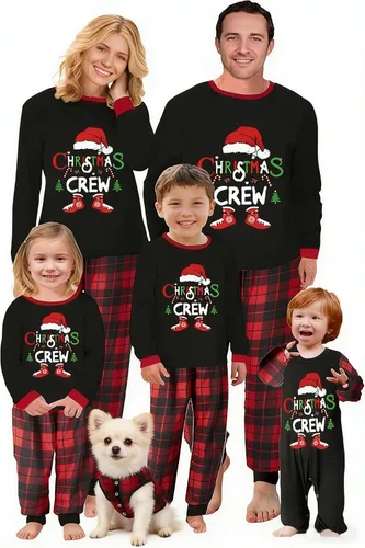 Vista 45 de OAKFashion Conjuntos de Pijamas Familiares de Navidad, Pijamas Familiares a Juego de Navidad Ropa de Dormir Pjs
