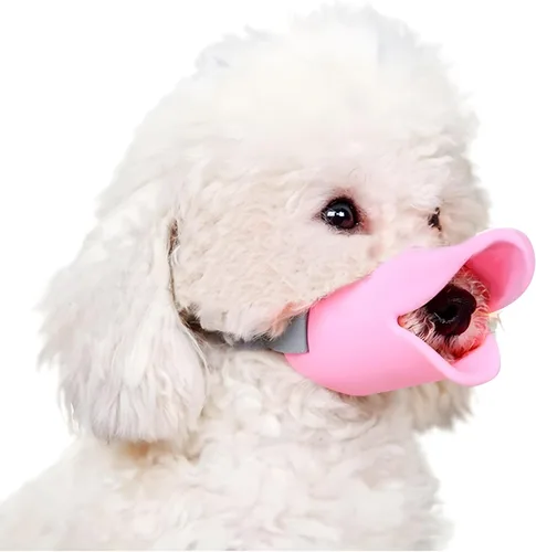 Vista 6 de Boca con Forma de Pato Anti Mordidas de Nacoco, Coberturas de Boca para Perro, Equipo de Máscaras para Hocico de Mascotas, Material de Silicona