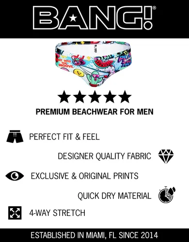 Vista 37 de Bang Men's Swimwear - Swim Brief - Premium Swimsuit w/Removable Pouch