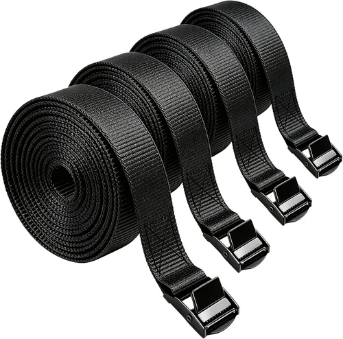 Vista 13 de Correas de amarre de bucle suave, poliéster, paquete de 6 bucles para asegurar cuatrimoto Negro