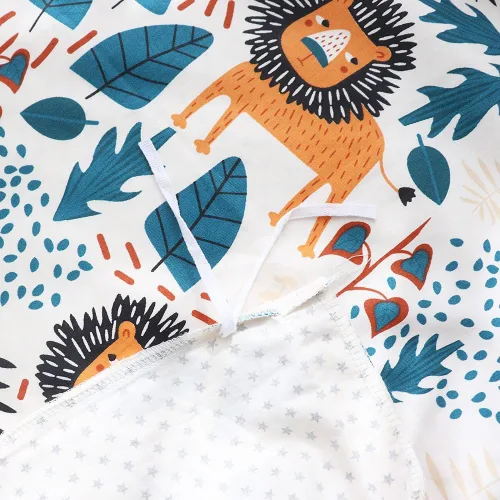 Vista 7 de Juego de ropa de cama de cuna 100% algodón para bebés, niños y niñas, 3 piezas, incluye funda de edredón, sábana bajera, funda de almohada Beige