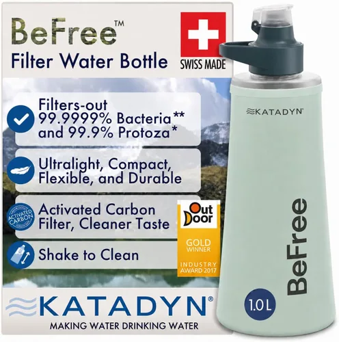 Vista 9 de Katadyn BeFree - Botella de filtro de agua plegable ultraligera de 1.0L para senderismo, camping, mochilero