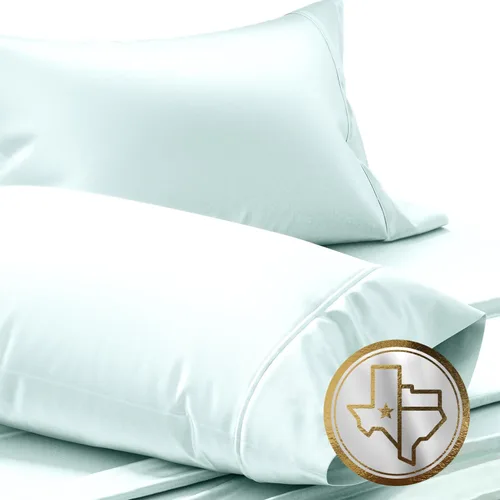 Vista 16 de TEXAS LINEN CO. Juego de 4 fundas de almohada de algodón egipcio premium tamaño estándar/queen - Fundas de almohada de lujo de algodón de alto Gris