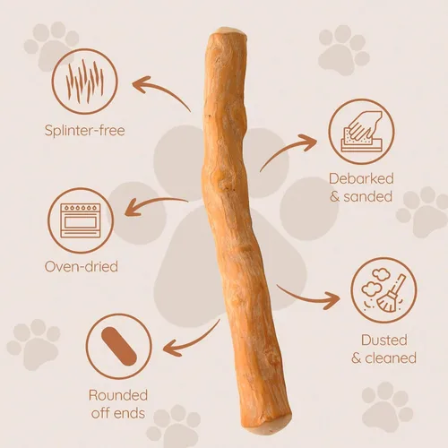 Vista 6 de Wildfang® Coffee Wood Masticable para Perros, Mediano - Juguetes Masticables Resistentes para Masticadores Agresivos, Juguetes de Dentición
