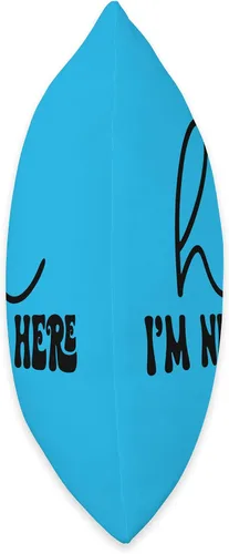 Vista 2 de Hi I'm New Here Ice Breaker TShirt for Girls and Women Throw Pillow