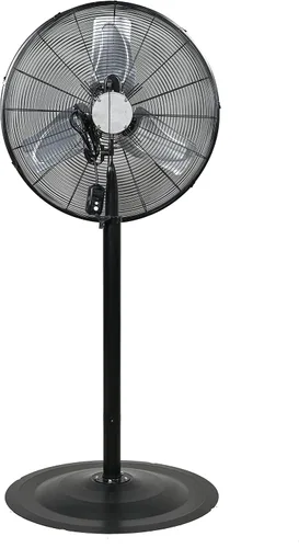Vista 2 de K Tool International 77723; Ventilador de pedestal industrial resistente al agua IPX4 para exteriores, ventilador no oscilante de 24 pulgadas