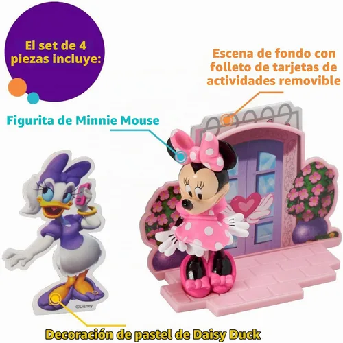 Vista 5 de DecoSet® Disney Minnie Mouse Happy Helpers Adorno para tarta, set de 4 piezas con Minnie Mouse y Daisy Duck
