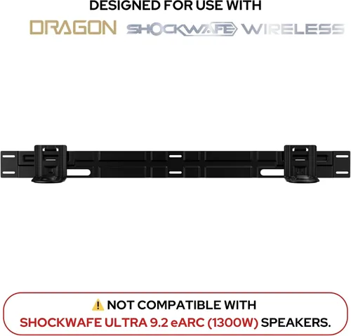 Vista 2 de Nakamichi Dragon and Shockwafe - Soporte de pared para barra de sonido