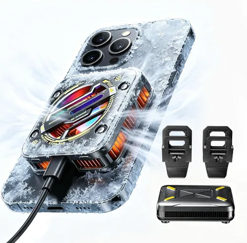 Vista 9 de Wireless Magnetic Phone Cooler for Gaming & Streaming