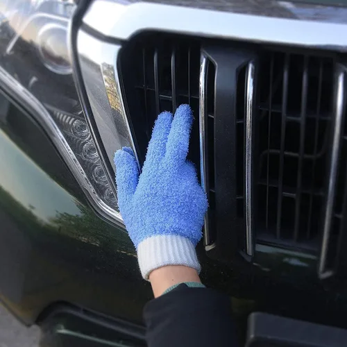 Vista 5 de MIG4U Guantes de limpieza de microfibra para el hogar, guantes para limpiar persianas, ventanas, contraventanas, muebles y coche, reutilizables, sin