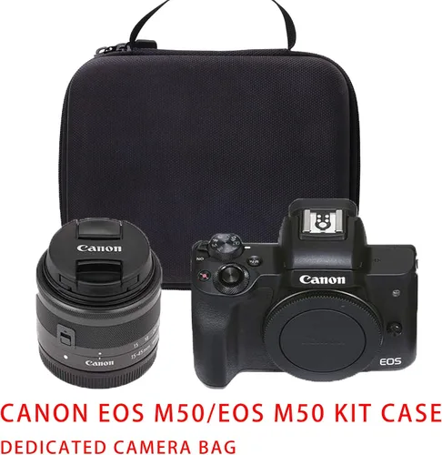 Vista 7 de WAIYUCN Estuche rígido de transporte compatible con Canon EOS M50/EOS M50 Mark II Kit de cámara de vlogging sin espejo