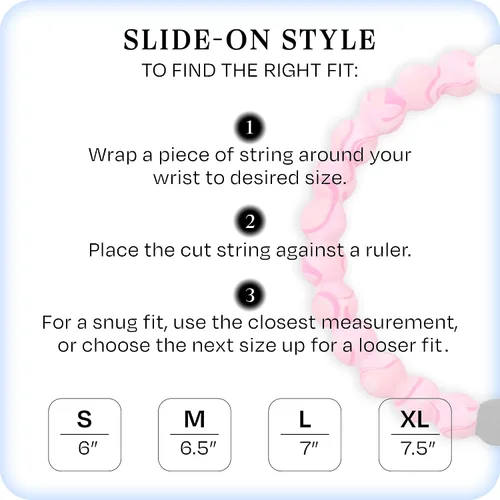 Vista 4 de Lokai Silicone Beaded Bracelet for Breast Cancer Awareness - Silicone Jewelry Fashion Bracelet Slides-On for Comfortable Fit - Breast Cancer