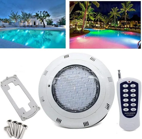 Vista 6 de JONAS.C 12 V 36 W luz de piscina subacuática cambio de color LED RGB IP68 luz de piscina enterrada con control remoto
