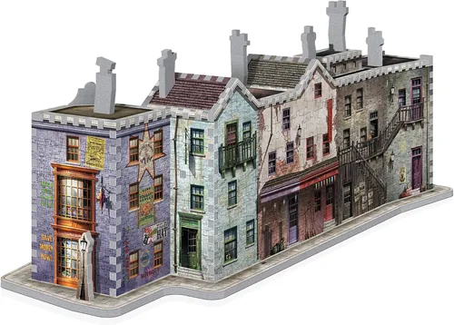 Vista 2 de Wrebbit3D Harry Potter - Rompecabezas 3D modelo de Diagon Alley 450 piezas reales de rompecabezas jigsaw Construye y viaja por el mundo mágico