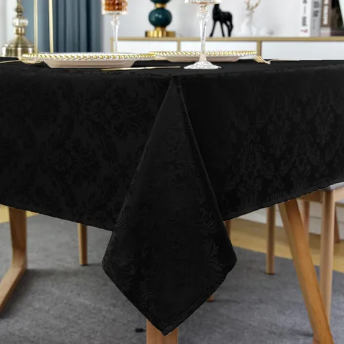 Vista 8 de Servilletas cuadradas de jacquard blanco, servilletas de poliéster suave resistentes a las arrugas con diseño damasco, servilletas de tela