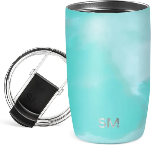 Vista 42 de Simple Modern Taza de café de viaje Tumbler con tapa abatible Reutilizable, aislada, de acero inoxidable, taza de café helado Cold Brew, termo