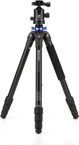 Vista 11 de Benro Mach3 Trípode de aluminio – Trípode profesional de aluminio resistente de 3 secciones con cerraduras giratorias, piezas fundidas de magnesio