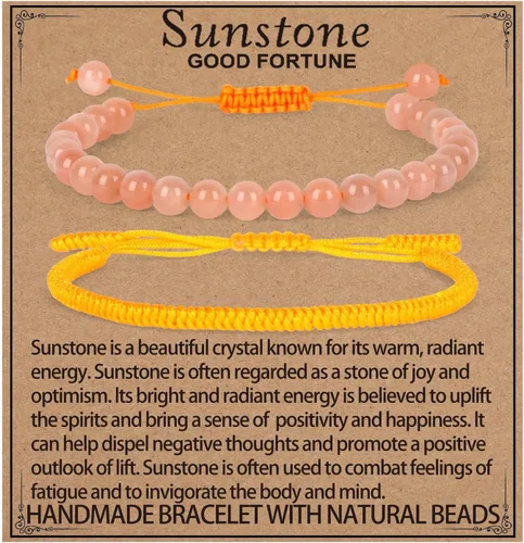 Vista 32 de LPBeads Pulsera de piedra natural hecha a mano de tamaño ajustable