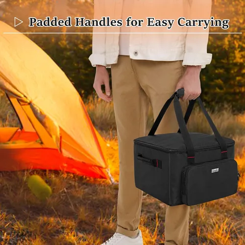 Vista 5 de samdew Bolsa de transporte Firecube para exteriores de 14 pulgadas, funda para hoguera de 14 pulgadas compatible con Outland Firecube 805 portátil