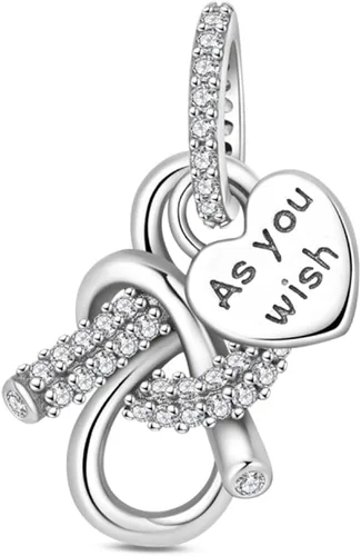 Vista 29 de Dijes de plata de ley 925 para pulseras, collares, colgante con circonitas cúbicas 5A dije charm para mujeres joyería DIY