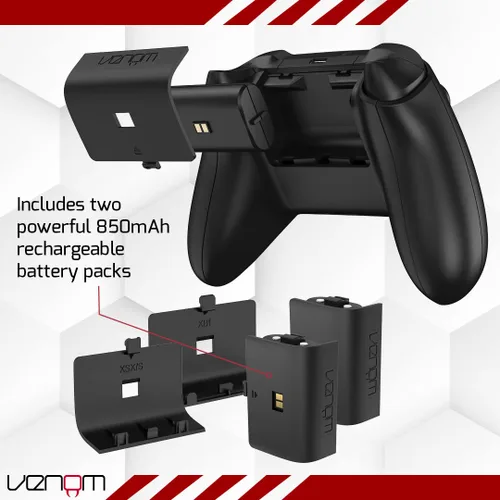 Vista 3 de Venom Twin Charging Dock with 2X Rechargeable Battery Packs - (Xbox Series X and S, Xbox One) - Black