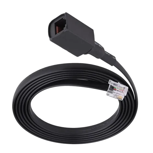 Vista 2 de Cable de extensión de micrófono de mano compatible con Yaesu, separación extraíble de 6 pines de 1.5 M/4.92 pies, compatible con Yaesu FT-7800R