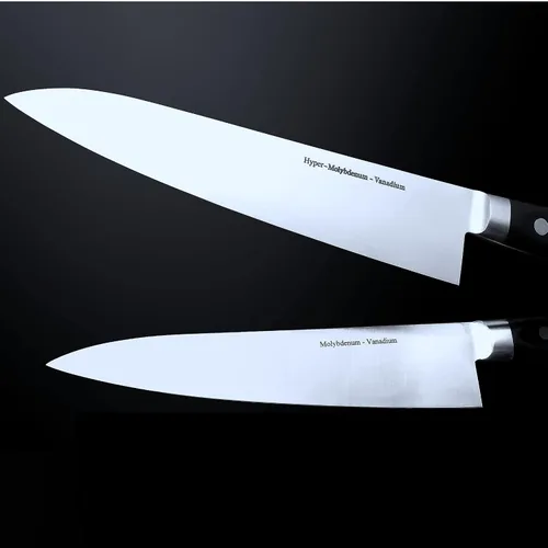 Vista 4 de MASAMOTO VG Cuchillo de chef japonés de 7.1" (180mm) Gyuto Cuchillo profesional de chef, hoja de acero inoxidable japonés ultra afilada, mango