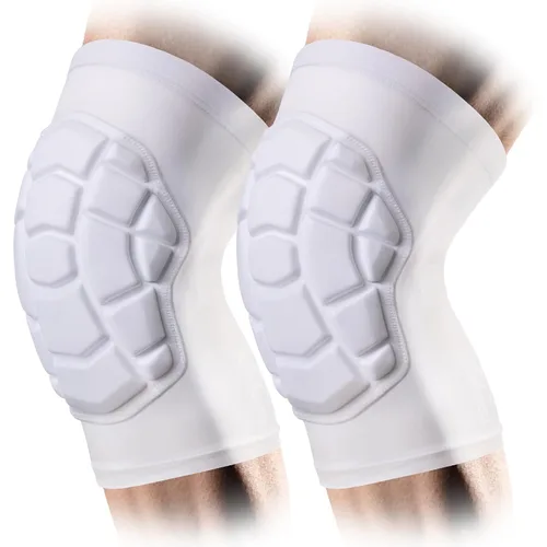 Vista 7 de COOLOMG Rodilleras protectoras para lucha libre, baloncesto, fútbol, voleibol, jóvenes, niños y adultos, rodilleras de compresión, color negro, XS