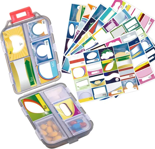 Vista 11 de Paquete de 1 organizador de pastillas de viaje, 10 compartimentos, pastillero compacto y portátil, perfecto para almacenamiento sobre la marcha