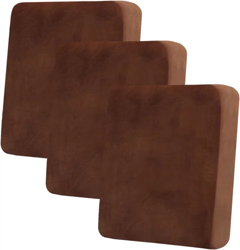 Vista 35 de hyha Fundas de cojín de terciopelo para sofá, fundas de asiento suaves para sofá modular de 3 cojines, lavables, funda mágica para sofá con parte