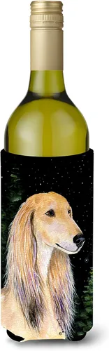 Vista 101 de Caroline's Treasures SS8447CC Starry Night English Bulldog - Enfriador para latas o botellas, lavable, funda plegable con aislamiento para bebidas