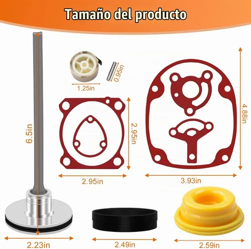 Vista 2 de 877-323 Herramientas Kit de juntas, herramientas de juntas para pistola de clavos de aire, incluye parachoques, resorte de cinta, junta tórica