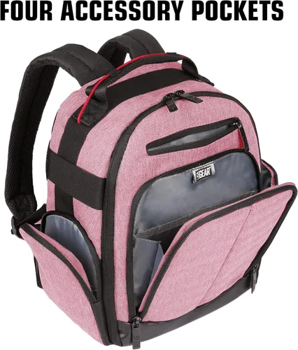 Vista 4 de USA GEAR Funda para auriculares VR mochila de realidad virtual con compartimentos interiores personalizables compatibles con Oculus Quest 2 VR