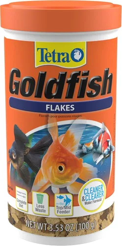 Vista 21 de Tetra Goldfish Flakes, dieta nutricionalmente equilibrada para peces de acuario, copos enriquecidos con vitamina C, 0.42 onzas