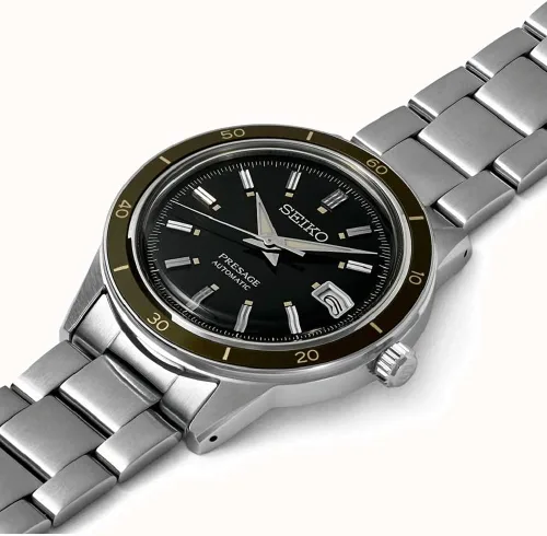 Vista 5 de SEIKO Presage Style 60'S Reloj automático de acero inoxidable Srpg07 Srpg07J1 Srpg07J para hombre, Negro -, Classic