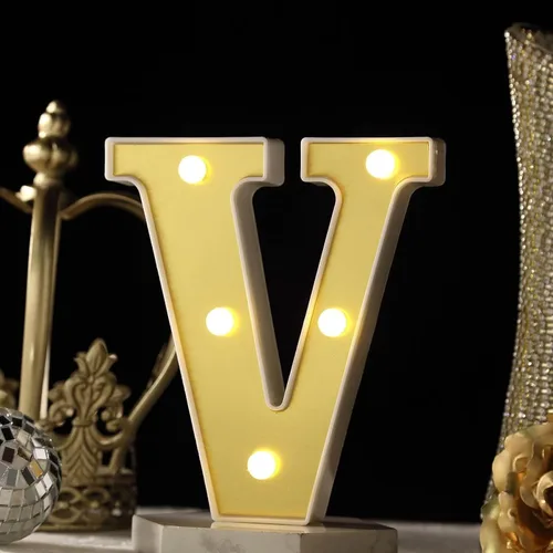 Vista 31 de Efavormart - Letrero 3D con luz LED de 6 pulgadas, color dorado con número 0, espejo frontal blanco cálido, funciona con pilas, brillo 72H